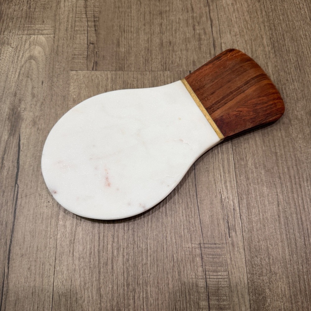 Kitchen Spoon Rest Marble Wood Mixed Material Made in India